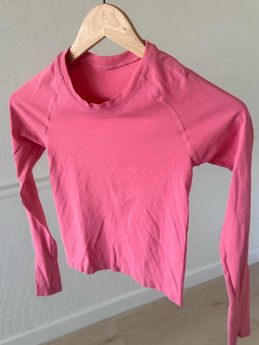 NWOT-Crz Yoga seamless long sleeve in coral pink Sz XXS